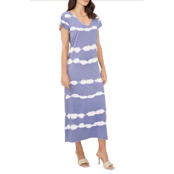 Vince Camuto Tie Dye Stripe Maxi Dress in Blue Jay at Nordstrom, Size X-Small - Picture 1 of 5